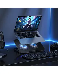 Підставка - вентилятор - кулер для ноутбука HOCO GA4 Jade 12-17 RGB - мініатюра 5
