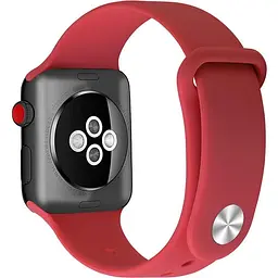 Ремінець Uwatch Silicone Strap for Apple Watch 38/40 mm Red - мініатюра 2