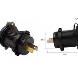 Гніздо прикурювача під 1 USB DC 12-24V / 5V QC 3.0 (Вольтметр Амперметр Підсвічування) - мініатюра 3