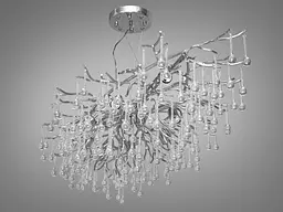 Люстра кришталева Diasha 607-L1200CH 12 ламп, E14, хром, витягнута форма, для залу, висота 160 см, IP20 - мініатюра 2