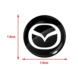 Наклейка з логотипом Mazda для автоключів d=15 мм Пластикова об'ємна (Завод) - мініатюра 2