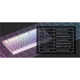Клавіатура MageGee Light 75 Purple Bird Switch White/Purple (6971969728813) - мініатюра 6