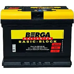 Акумулятор Berga Basicblock 60Ah Ев (-/+) (540EN) (242х175х190)