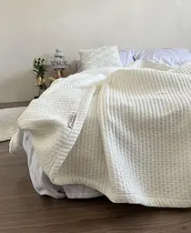 Покривало Zeintex Oslo бавовняне стьобане молочне