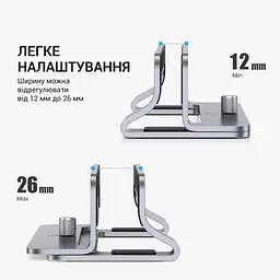 Вертикальна підставка для ноутбука OfficePro Grey (LS680G) - мініатюра 5