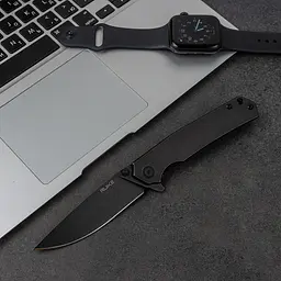 Ніж складаний Ruike P801-SB чорний - чорне лезо - мініатюра 9