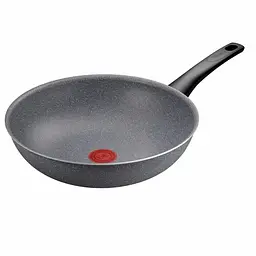 Сковорода Tefal ВОК Hard Stone 28 см, алюміній, бакеліт, сірий (D4561932)