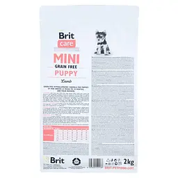 Сухий корм для цуценят Brit Care GF Mini Puppy Lamb 2 кг собак мініатюрних порід (ягня) - мініатюра 4