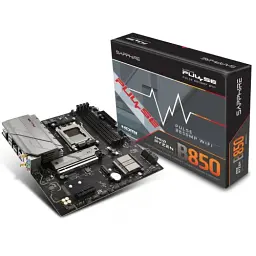 Материнська плата AM5 Sapphire PULSE B850M WIFI, B850, 4xDDR5, Int.Video (CPU), 4xSATA3, 2xM.2, 1xPCI-E 4.0 x16, 1xPCI-E 4.0 x4, ALC897, RTL8125BG, WiFi 6, Bluetooth 5.3, 4xUSB 3.2 / 10xUSB 2.0, HDMI/DP, MicroATX (52123-04-40G)