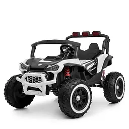 Джип M 6382EBLR-1(24V) радіо/к2.4G, 2мотори45W, 2*12V7AH, MP3, USB, BLUETOOTH, TF, EVA, муз, світ.шкіра.білий