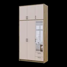 Антресоль висока Doros Ронді Дуб Артізан/Кашемір 3 ДСП 121х52х65 (41516183) - мініатюра 7
