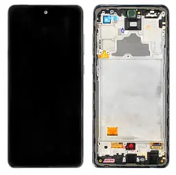 Дисплей (LCD) Samsung GH82-25463A A725 Galaxy A72 з сенсором чорний сервісний + рамка
