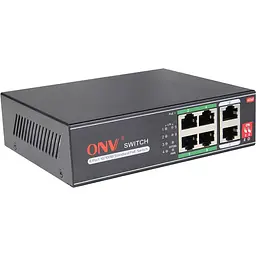 Комутатор ONV H1064PLD 4-Port Gigabit PoE+ + 2-Port Gigabit Uplink Desktop (H1064PLD)