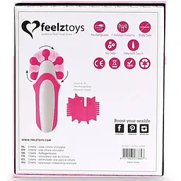 Стимулятор з імітацією оральних ласк FeelzToys Clitella Oral Clitoral Stimulator Pink - мініатюра 7