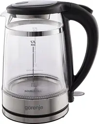 Електрочайник Gorenje 1.7 л 2 200 Вт strix контроль скло чорний kuh0015309 - мініатюра 3