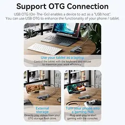 Концентратор Vention USB 3.0 to 4xUSB 3.0 Hub With Power Supply 0.15m black (CHLBB) - мініатюра 10