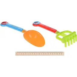 Набір для гри з піском Same Toy Вантажівка 6 предметів 973Ut-2 жовтий - мініатюра 4