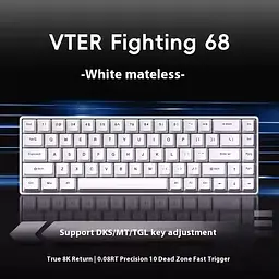 Ігрова дротова магнітна клавіатура VTER fighting68 / 8K / Magnetic Switch / White