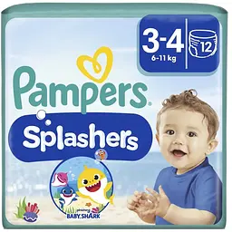 Підгузки Pampers для плавання Splashers Розмір 3-4 (6-11 кг) 12 шт (8001090698346)