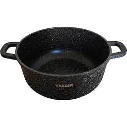 Каструля Vezzer з кришкою 22 см 3.5 л чорна (VZ8039) - мініатюра 3