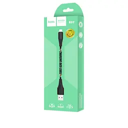 Кабель Hoco X32 Pisces Cable USB to Lightning 2A 1m Black - мініатюра 2