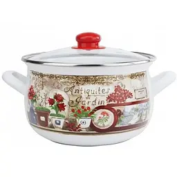 Каструля Gusto "Квітковий сад" 18 см 3,1 л (GT-T-118-FG)