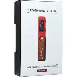 Апаратний гаманець для криптовалют Ledger Nano S Plus Ruby Red (LNSPRR) - мініатюра 7