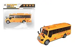 Іграшковий шкільний автобус інерційний Simulation Car Model 1207A-10 у пакеті 26.2x12.6см