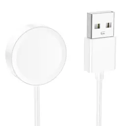 Зарядний USB кабель для Smart Watch Hoco Y21 0.6 м White - мініатюра 3