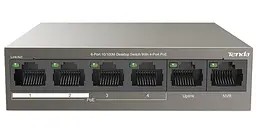 Комутатор Tenda TEF1106P-4-63W 4xFE PoE, 2xFE Uplink (TEF1106P-4-63W)