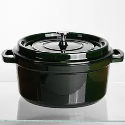 Кокотниця чавунна емальована 4,5 л, малахіт Yongkang HP-FLG-11 green