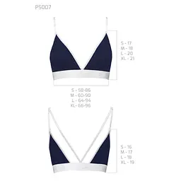 Спортивний топ з подвійними бретелями Passion PS007 TOP M, navy blue - мініатюра 6