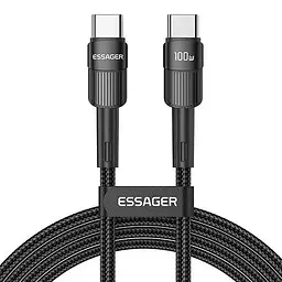 Дата кабель Essager 100W PD, QC та PPS USB-C to USB-C 3 метра (чорний)