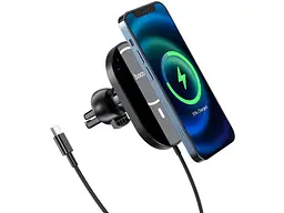 Автомобільний тримач для смартфона Hoco CA90 Magnetic Black (6931474744388) - мініатюра 5