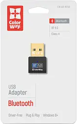 Адаптер Bluetooth v5.0 USB, чорний Colorway - мініатюра 3