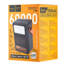 Power Bank Hoco J110A Powerful PD65W power bank 60000mAh Black - мініатюра 2
