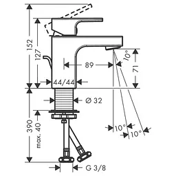 Змішувач для умивальника Hansgrohe Vernis Shape 71560670 чорний матовий - мініатюра 2