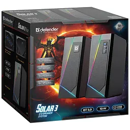 Акустична система Defender Solar 3 Bluetooth Light USB Black (65103) - мініатюра 3