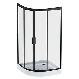 Душова кабіна Am.Pm Gem 1/4 Round 100x100 см без піддону black W90UG-401-100BT, Чорний, прозорий, чорний - мініатюра 8