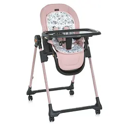 Стільчик для годування ME 1037-B CRYSTAL Rose Gold з 5-точковим ременем безпеки