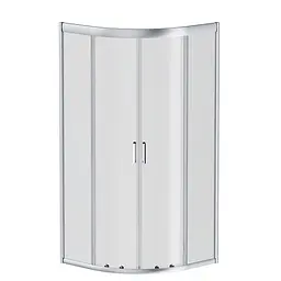 Душова кабіна Am.Pm Gem 1/4 Round 90x90 см без піддону хром матовий W90UG-401-090MT, Хром матовий, прозрачний, хром
