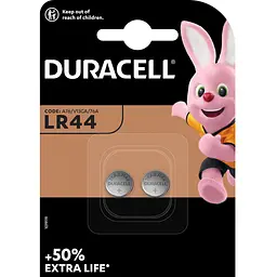 Лужні батарейки Duracell 1.5 V LR44/V13GA/A76/76A, 2 шт. (81546864) - мініатюра 2