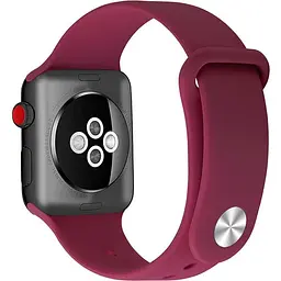 Ремінець Uwatch Silicone Strap for Apple Watch 42/44 mm Rose Red - мініатюра 2