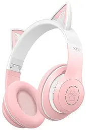Безпровідні навушники XO BE38 Cats Ear Colourful Lights Рожевий