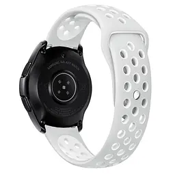 Спортивний ремінець Primo Perfor Sport годинника для Samsung Galaxy Watch 42 мм (SM-R810) Grey White - мініатюра 2