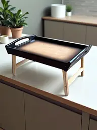 Складаний кавовий столик для сніданку в ліжко 42×28×17 см №2 - мініатюра 9