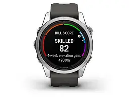 Смарт-годинник Garmin Fenix 7S Pro Solar Silver w. Graphite Band (010-02776-00/01) - мініатюра 3