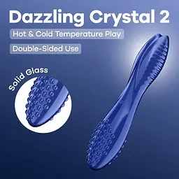 Двосторонній скляний ділдо Satisfyer Dazzling Crystal 2 - мініатюра 2