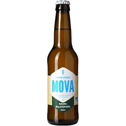 Пиво Mova Non-alcohol світле нефільтроване безалкогольне 0.33 л