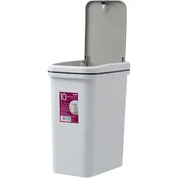 Відро для сміття MBM My Home з кришкою 10 л сіре (BIN-04 10L GRAY) - мініатюра 2